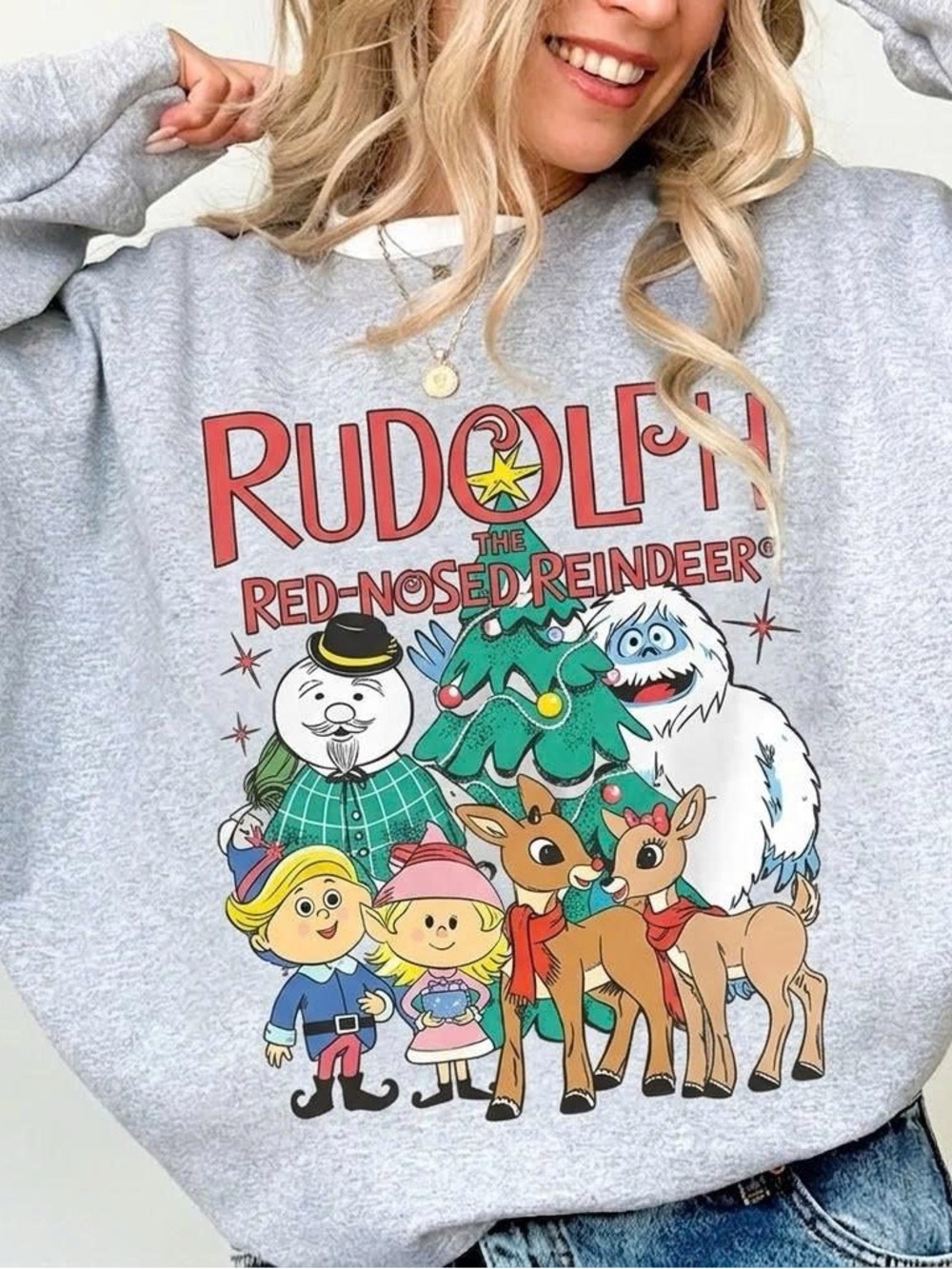 Retro 1964 Rudolph & Friends Christmas Holiday Crewneck Sweatshirt